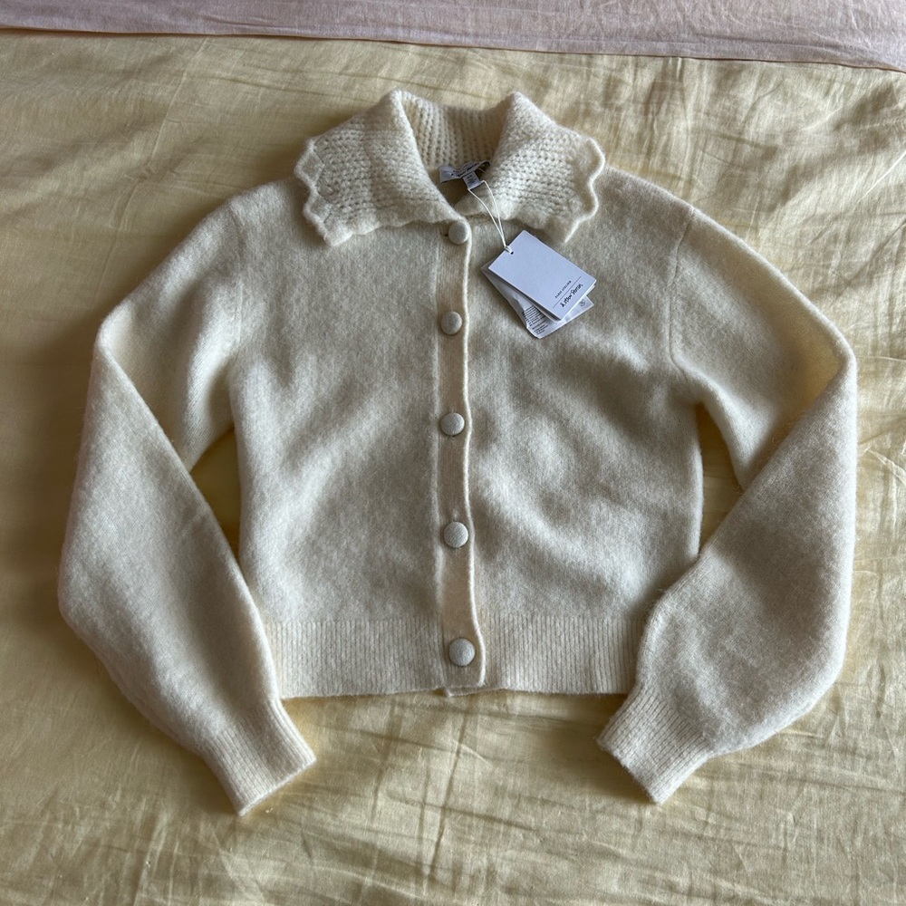 & Other Stories Alpaca Statement Collar Knit Cardigan 🦙☁️